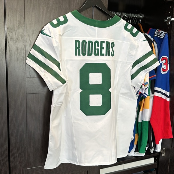 Aaron Rodgers New York Jets Nike Alternate Vapor F.U.S.E. Elite Jersey - White - Picture 6 of 8